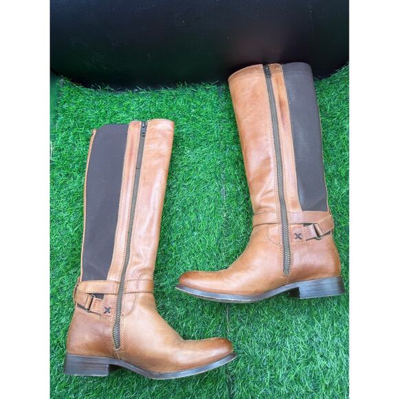 Frye Cognac -Leather- Riding Boots- Size 5.5 W - Picture 6 of 9